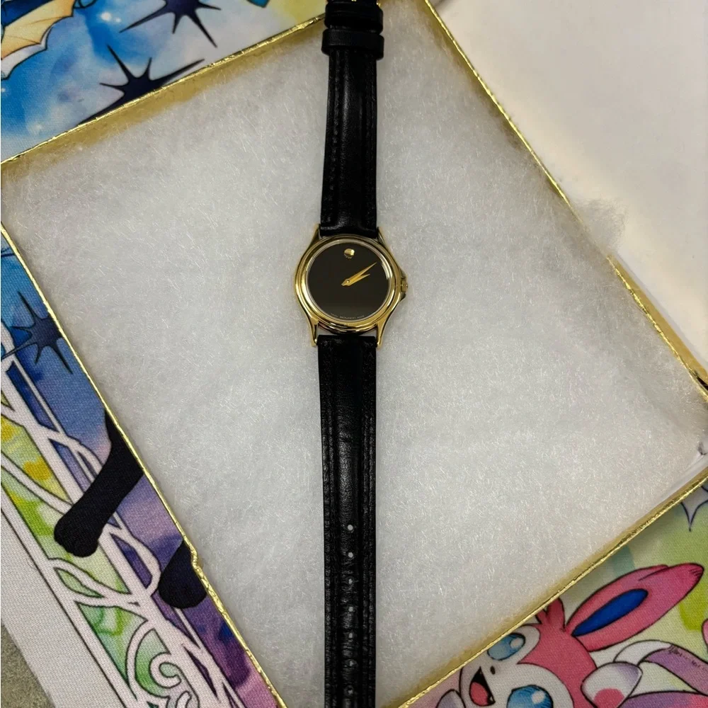 Movado Gold and Black Women's Watch - Picture 2 of 4